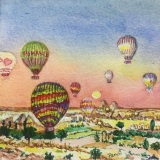 'Romantic Balloons at Sunrise'